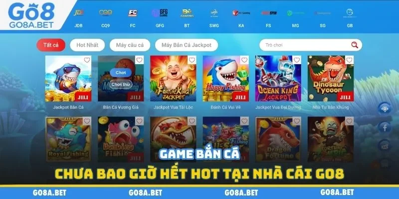 Game bắn cá chưa bao giờ hết hot tại nhà cái Go8